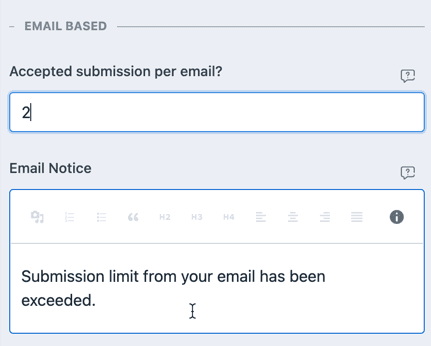 Email Based Restriction Email based Restriction