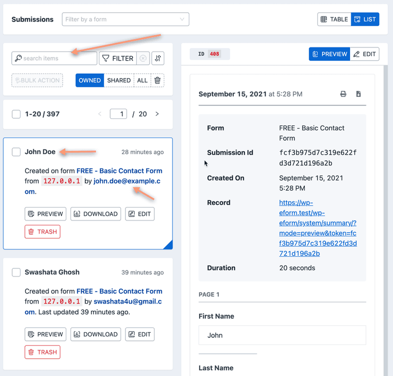 User Fields in Lists Visibility of Primary User Fields