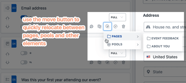 Relocate with Move Button Relocate with the Move Button