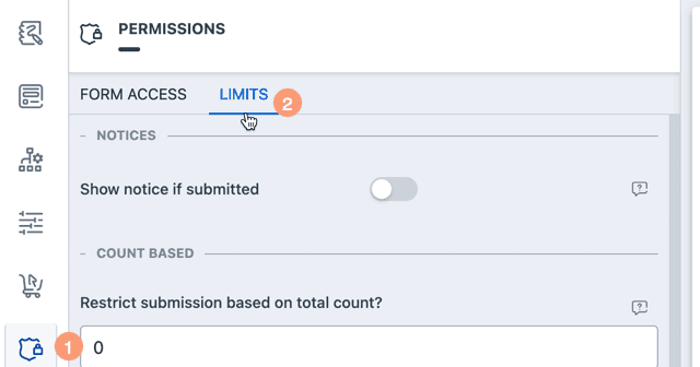 How to restrict access to form by submission count, email, ip, cookie, date etc.