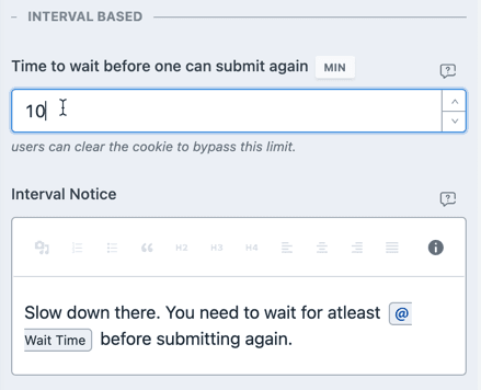Interval Based Restriction Interval Based Restriction