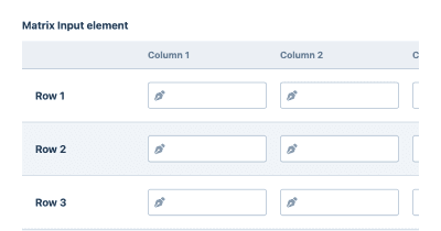 Add and configure Matrix Input Element in WPEForm