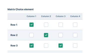 Add and configure Matrix Choice Element in WPEForm
