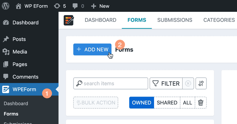 Getting yourself familiar with the Form Builder