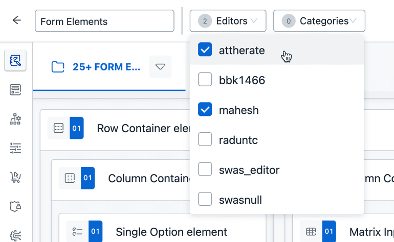 Sharing form with editors Form editors