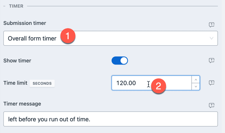 Overall time limit Overall time limit