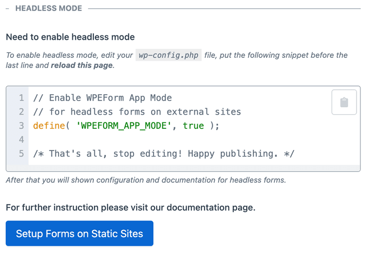 Headless mode setup prompt