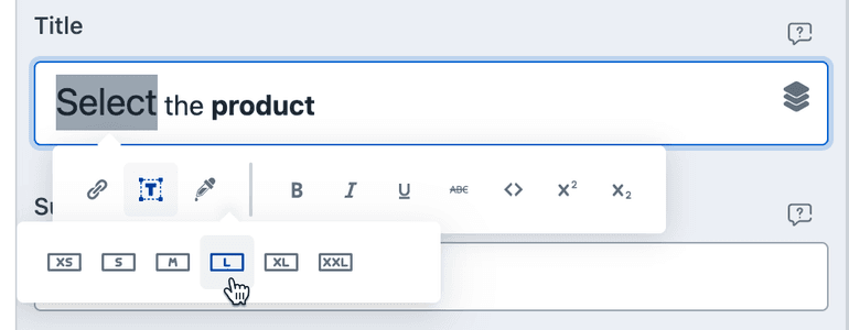 Change Text Size Text Size