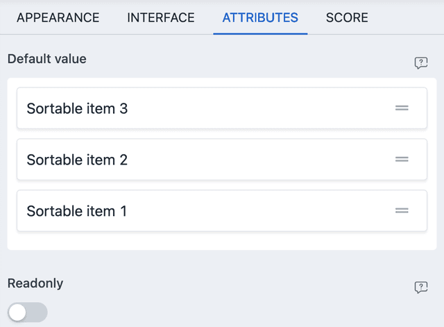 Attributes Screenshot Attributes Screenshot