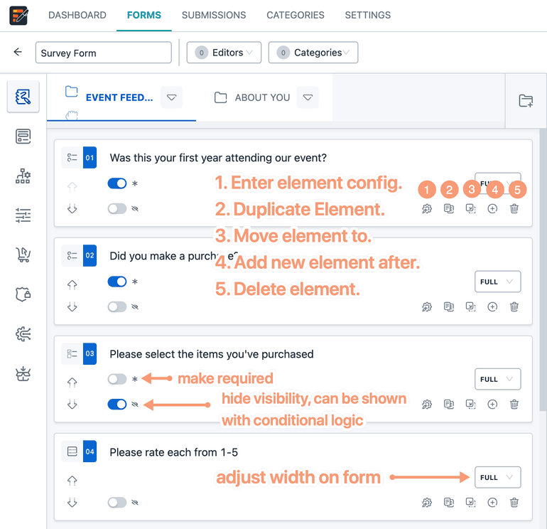 Elements Interface