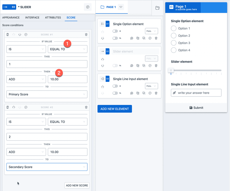 Score Configuration