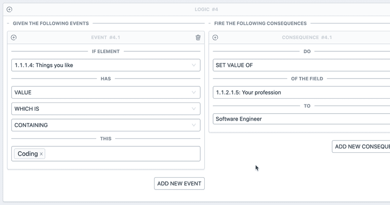 Create a interactive form with conditional logic