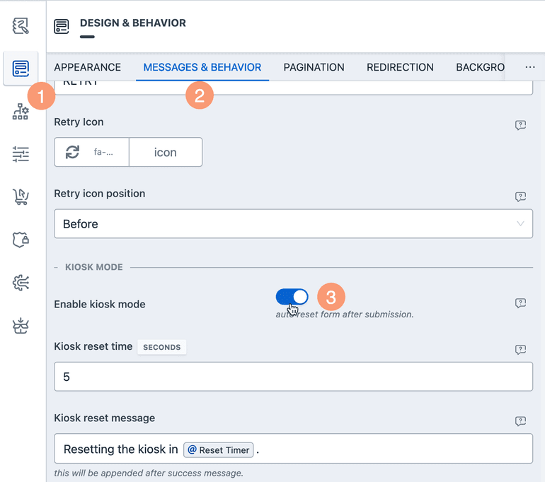 Form Kiosk Mode Kiosk Mode