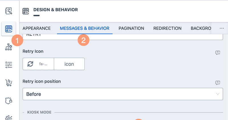 Render form in Kiosk Mode to auto reset after submission