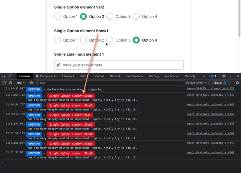 Detecting circular logic in form conditional