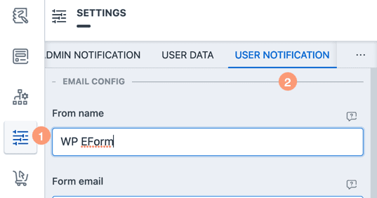 Notify user after submitting a form through email