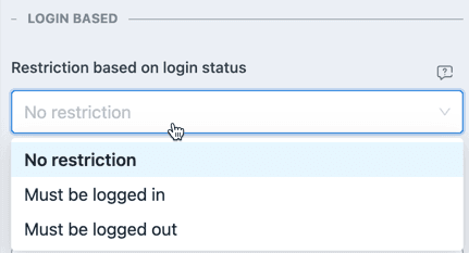 Login Based Restriction Login Based Restriction